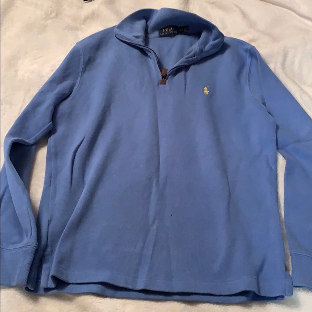 Polo 1/4 Zip - Blue
